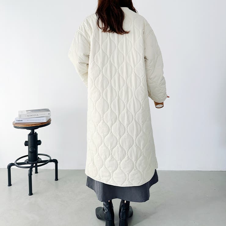 キルティングノーカラーコート | Outfitter lab | 詳細画像7 