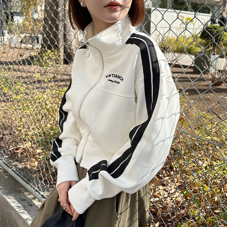 ラインショート丈トラックジャケット | Outfitter lab | 詳細画像8 