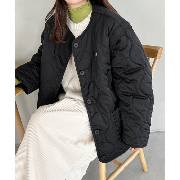 ブラック | POLO CHAMPS/ポロチャンプス 別注 マルチウェイボアキルトジャケット | Outfitter lab