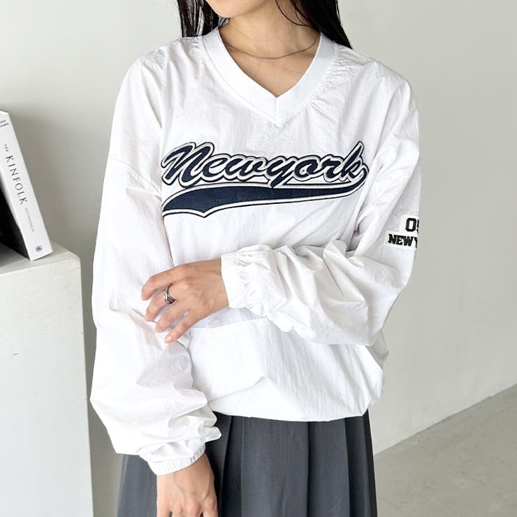 カレッジロゴ刺繍ナイロンプルオーバー[品番：OUTW0000723]｜Outfitter