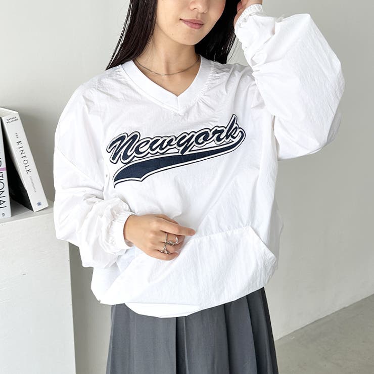 カレッジロゴ刺繍ナイロンプルオーバー[品番：OUTW0000723]｜Outfitter
