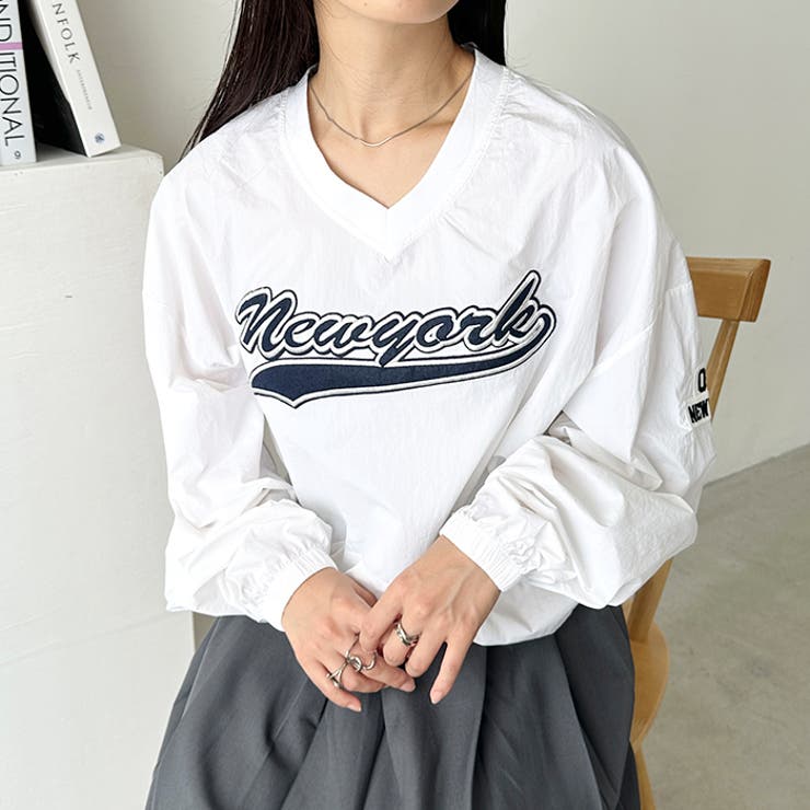 カレッジロゴ刺繍ナイロンプルオーバー[品番：OUTW0000723]｜Outfitter