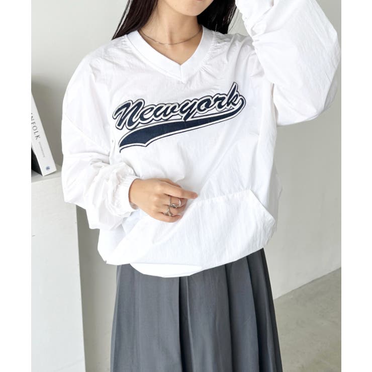 カレッジロゴ刺繍ナイロンプルオーバー[品番：OUTW0000723]｜Outfitter