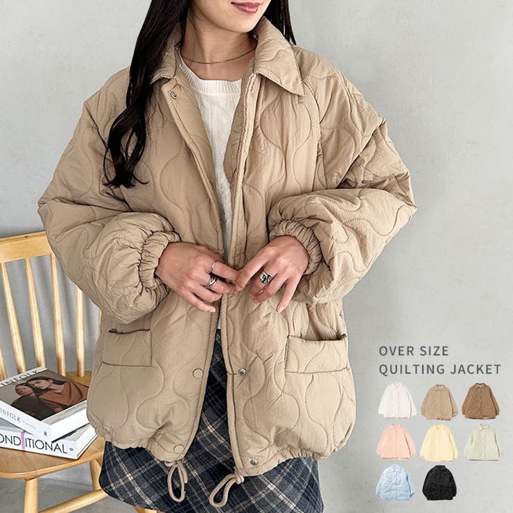 裏ボアオーバーサイズキルティングジャケット/中綿コート | Outfitter lab | 詳細画像1 