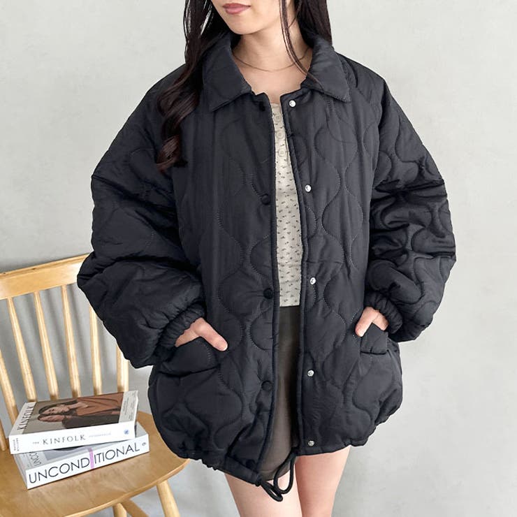 裏ボアオーバーサイズキルティングジャケット/中綿コート | Outfitter lab | 詳細画像10 