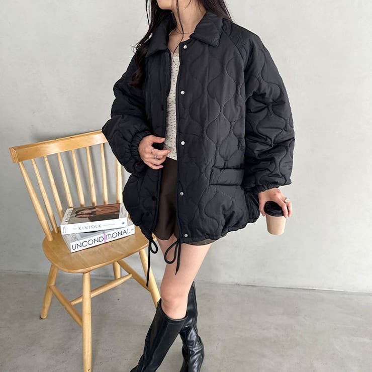 裏ボアオーバーサイズキルティングジャケット/中綿コート | Outfitter lab | 詳細画像13 