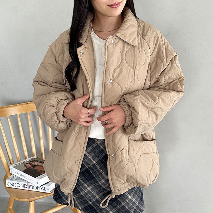 裏ボアオーバーサイズキルティングジャケット/中綿コート | Outfitter lab | 詳細画像14 