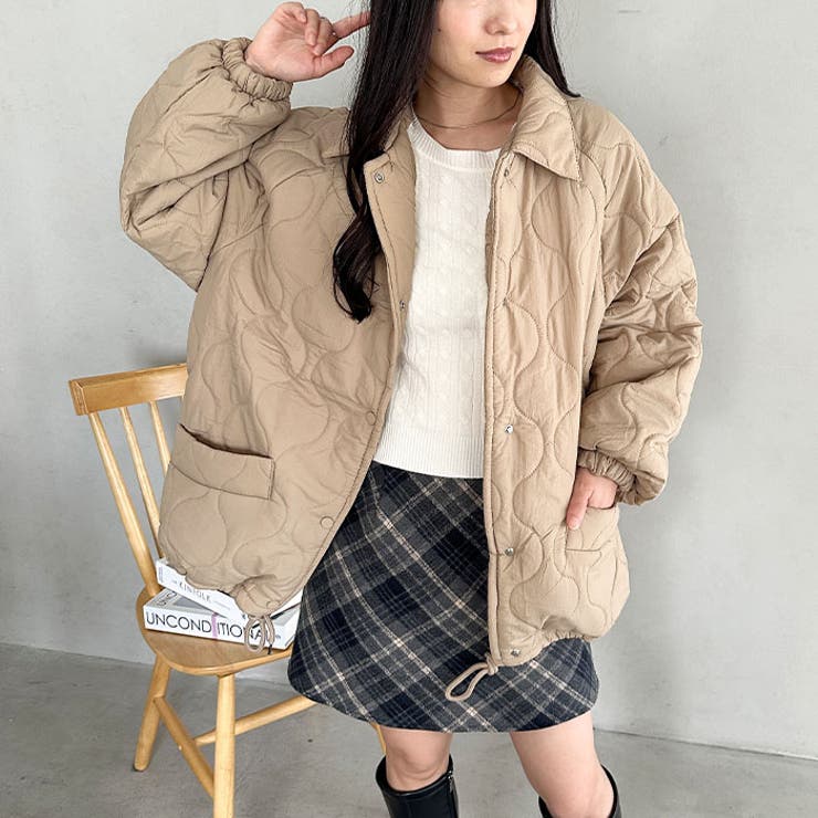 裏ボアオーバーサイズキルティングジャケット/中綿コート | Outfitter lab | 詳細画像15 