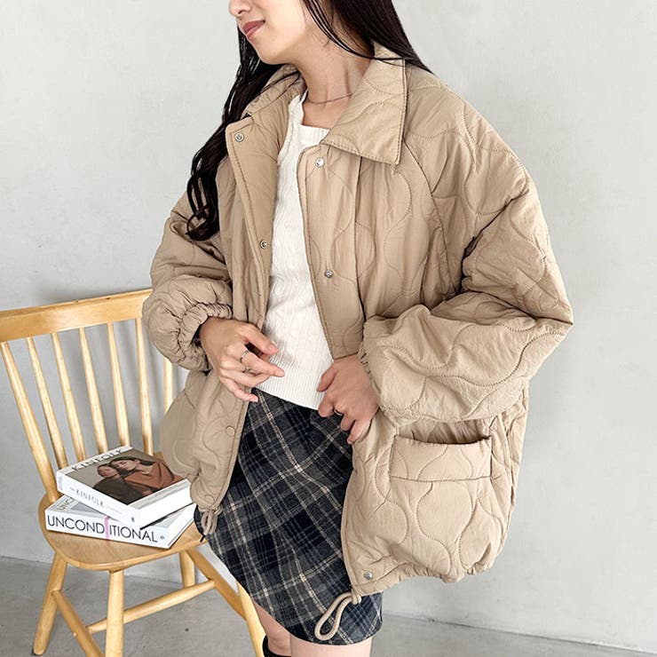 裏ボアオーバーサイズキルティングジャケット/中綿コート | Outfitter lab | 詳細画像16 