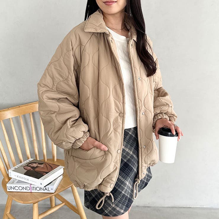 裏ボアオーバーサイズキルティングジャケット/中綿コート | Outfitter lab | 詳細画像17 