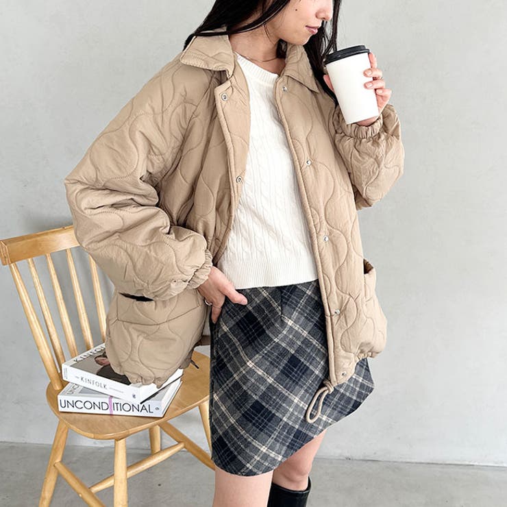 裏ボアオーバーサイズキルティングジャケット/中綿コート | Outfitter lab | 詳細画像18 