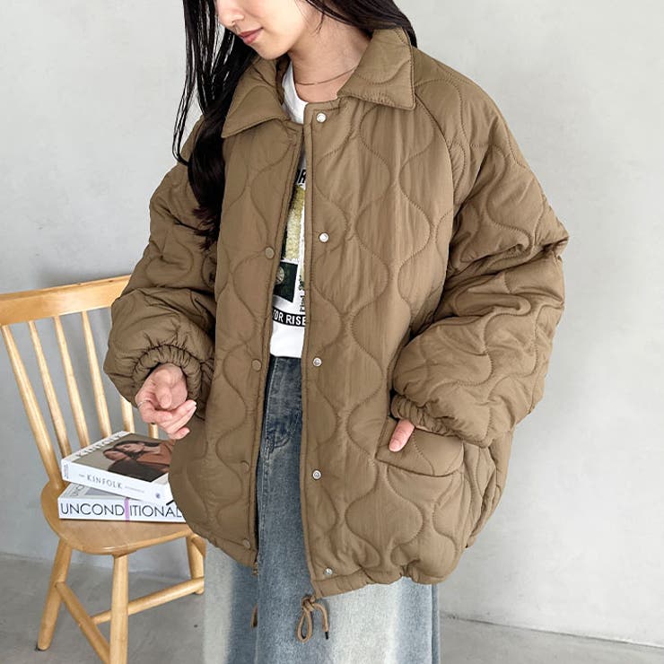 裏ボアオーバーサイズキルティングジャケット/中綿コート | Outfitter lab | 詳細画像31 