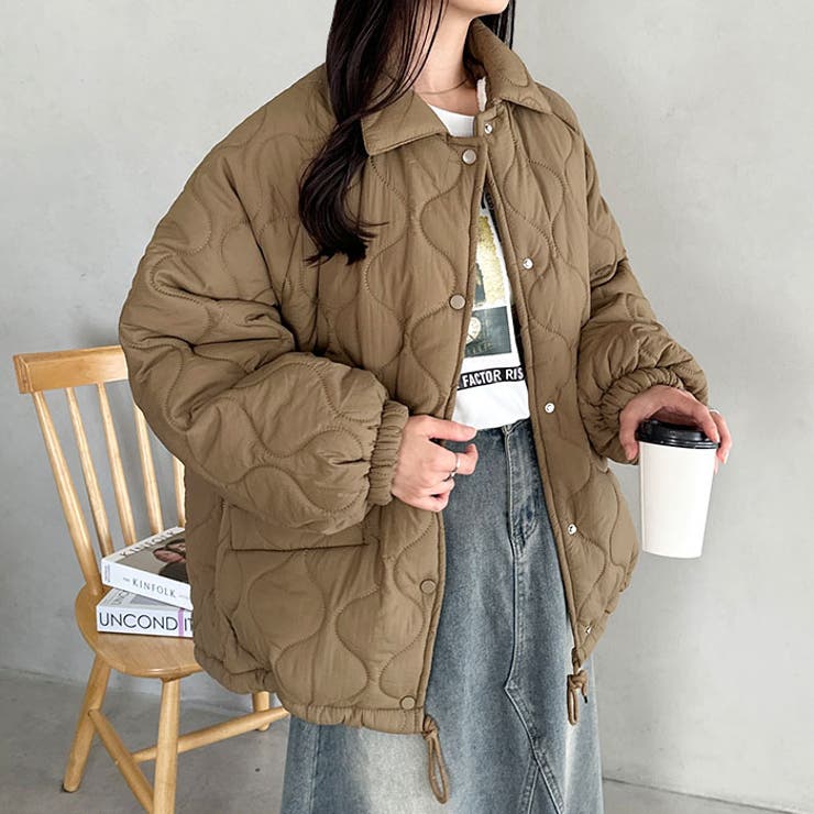 裏ボアオーバーサイズキルティングジャケット/中綿コート | Outfitter lab | 詳細画像33 