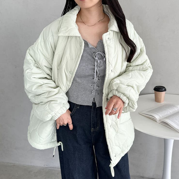 裏ボアオーバーサイズキルティングジャケット/中綿コート | Outfitter lab | 詳細画像35 