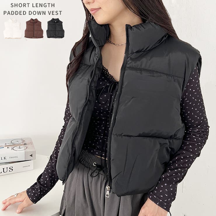 ショート丈ファスナー中綿ダウンベスト | Outfitter lab | 詳細画像1 