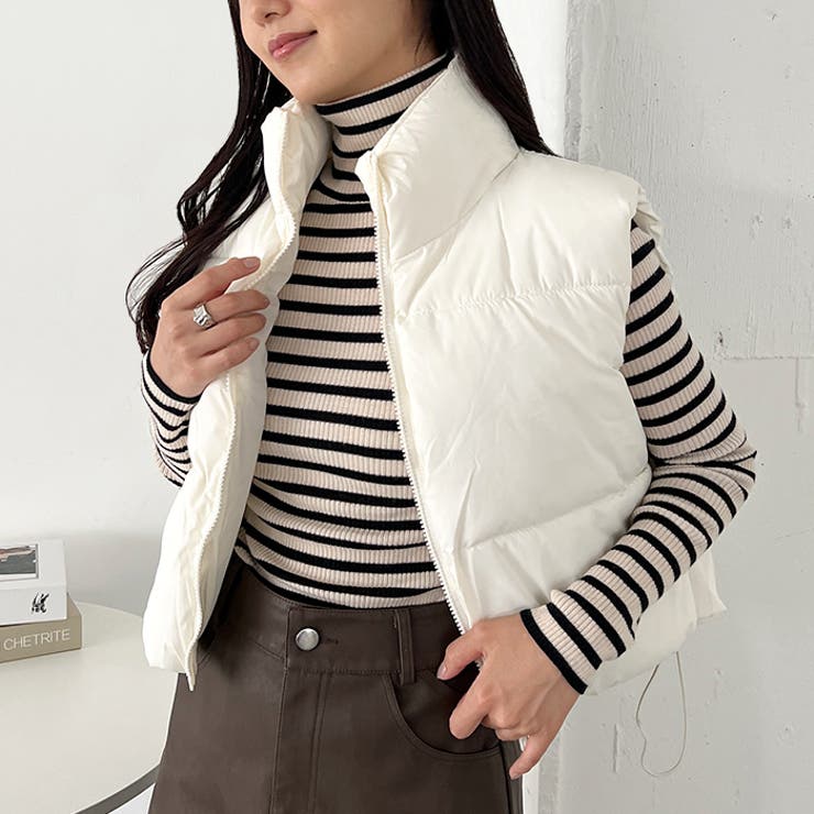 ショート丈ファスナー中綿ダウンベスト | Outfitter lab | 詳細画像5 