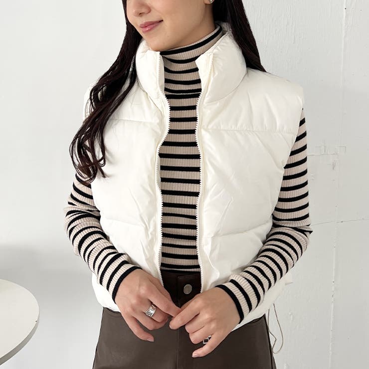 ショート丈ファスナー中綿ダウンベスト | Outfitter lab | 詳細画像7 