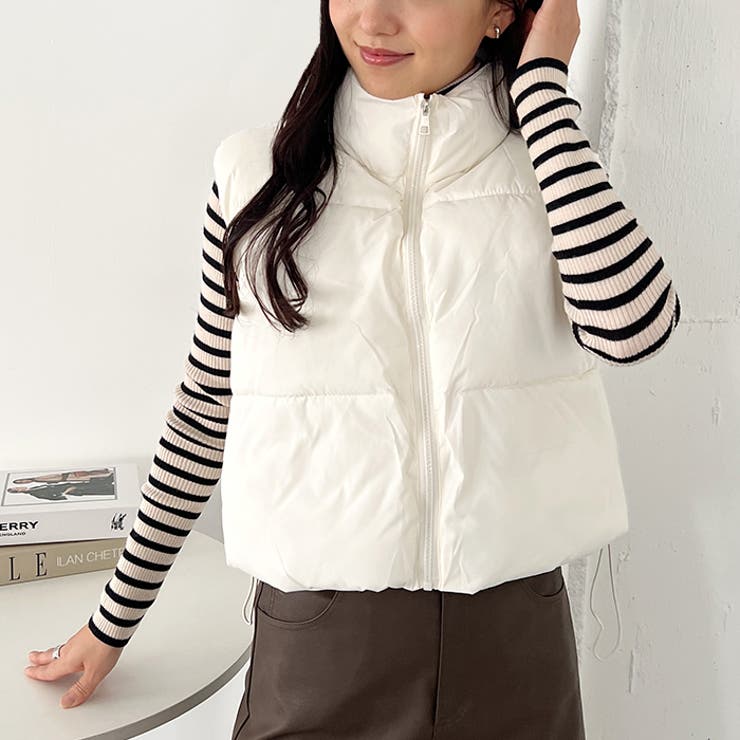 ショート丈ファスナー中綿ダウンベスト | Outfitter lab | 詳細画像9 