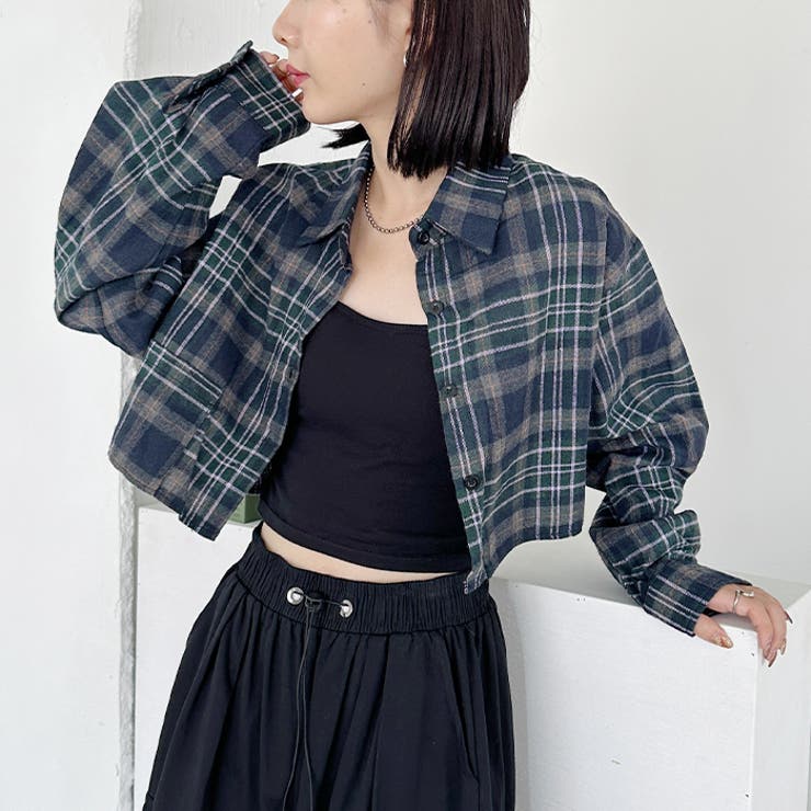 ショート丈チェックシャツ | Outfitter lab | 詳細画像12 