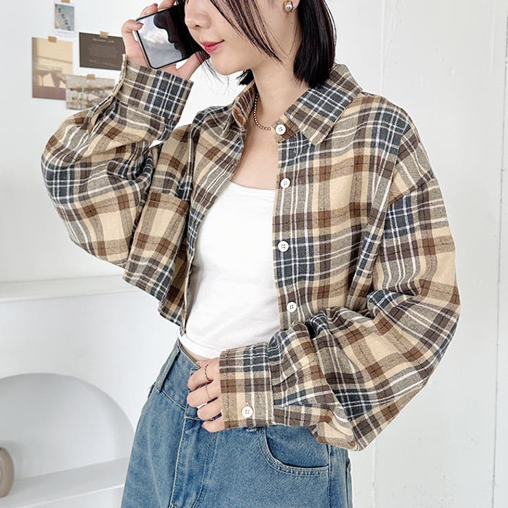 ショート丈チェックシャツ | Outfitter lab | 詳細画像7 