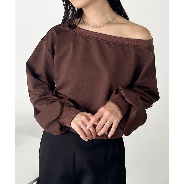 ブラウン | ワンショルダースウェットトップス | Outfitter lab