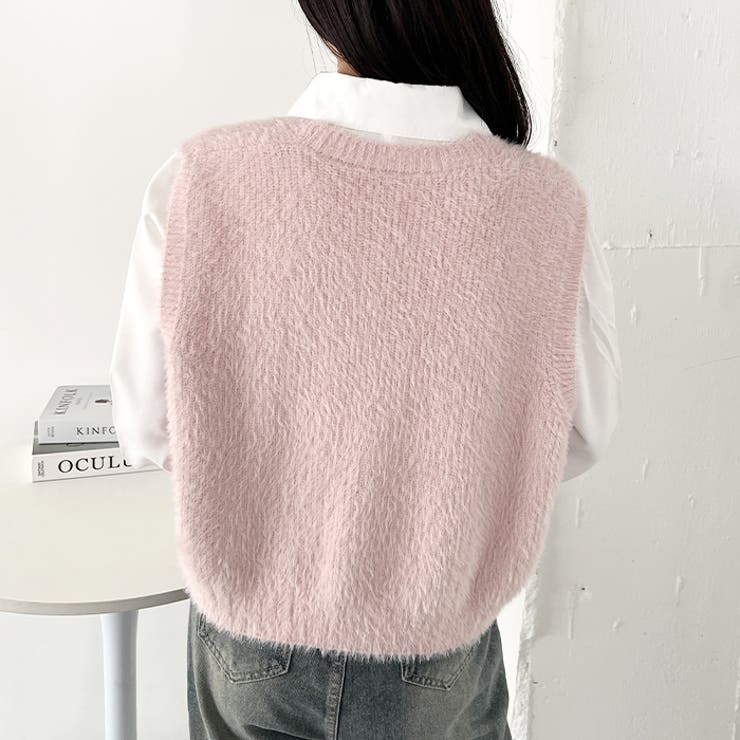 シャギーVネックニットベスト | Outfitter lab | 詳細画像32 