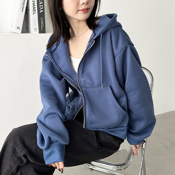 無地裏起毛ジップパーカー | Outfitter lab | 詳細画像10 