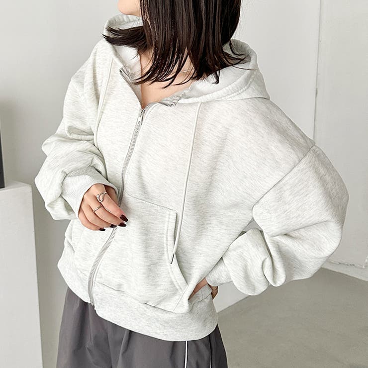 無地裏起毛ジップパーカー | Outfitter lab | 詳細画像15 