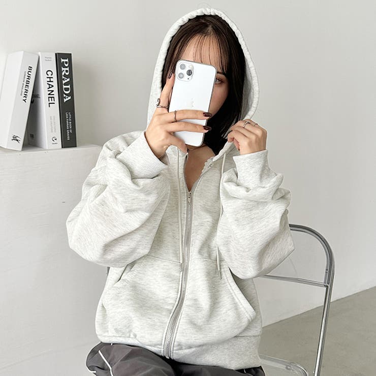 無地裏起毛ジップパーカー | Outfitter lab | 詳細画像17 