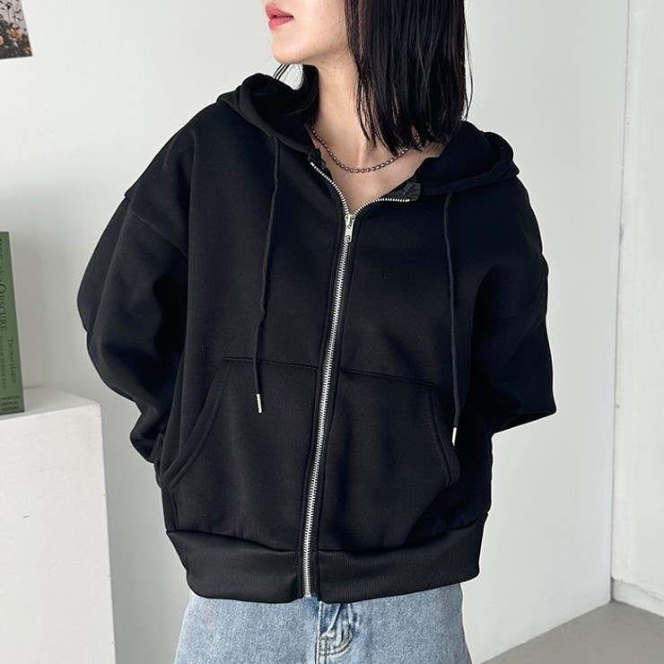 無地裏起毛ジップパーカー | Outfitter lab | 詳細画像20 