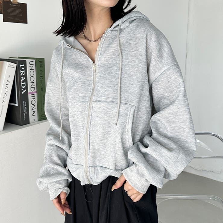 無地裏起毛ジップパーカー | Outfitter lab | 詳細画像25 