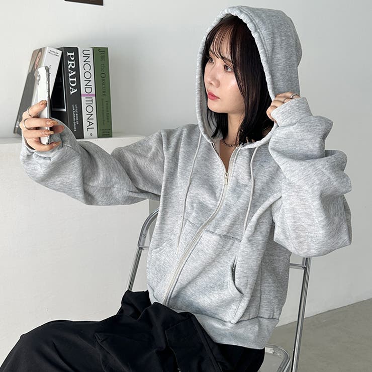 無地裏起毛ジップパーカー | Outfitter lab | 詳細画像27 