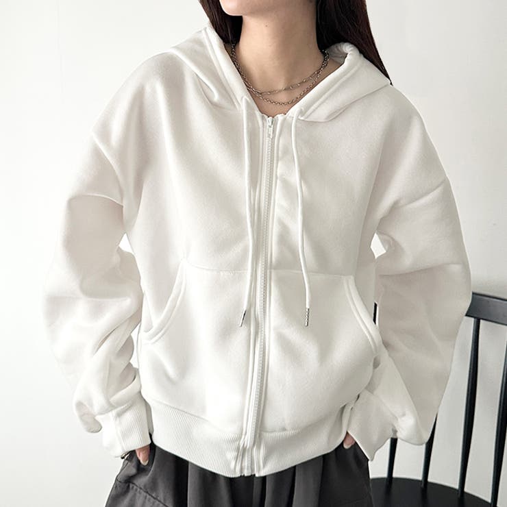 無地裏起毛ジップパーカー | Outfitter lab | 詳細画像35 