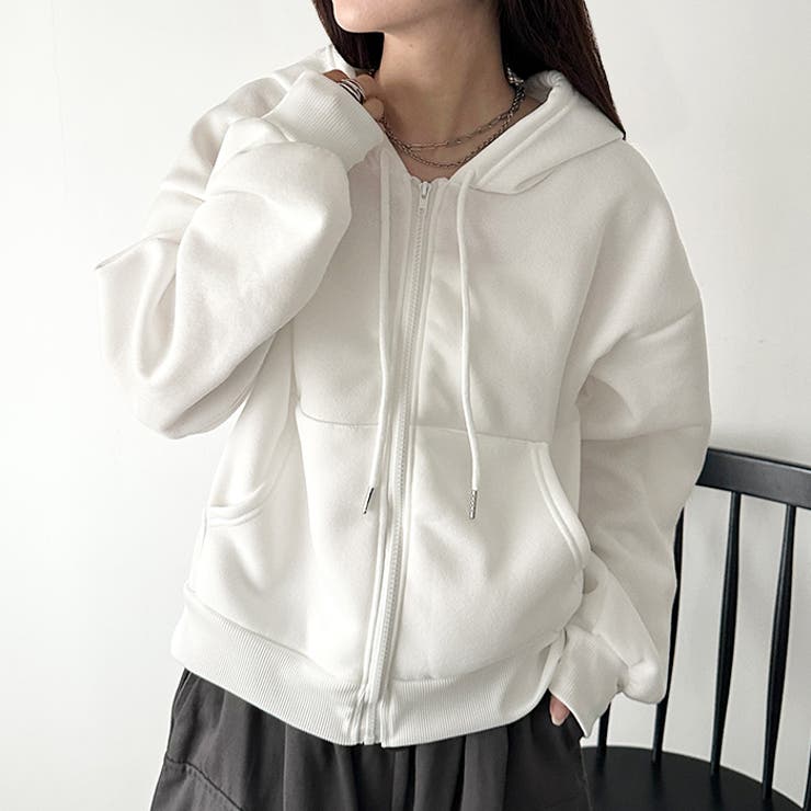 無地裏起毛ジップパーカー | Outfitter lab | 詳細画像36 