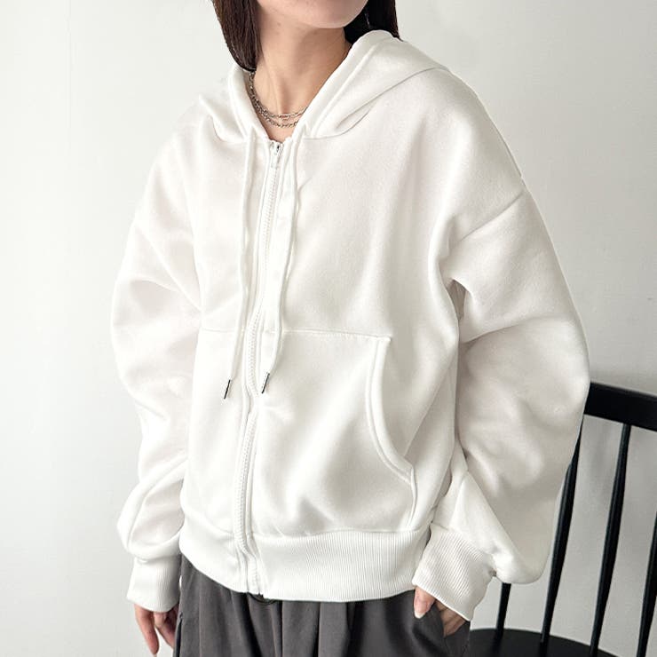 無地裏起毛ジップパーカー | Outfitter lab | 詳細画像37 