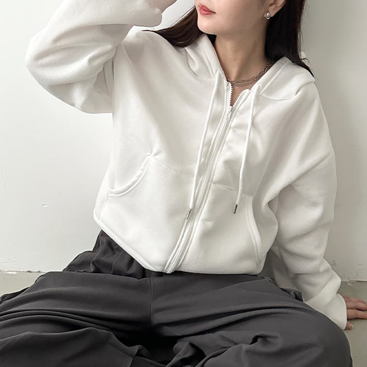 無地裏起毛ジップパーカー | Outfitter lab | 詳細画像38 