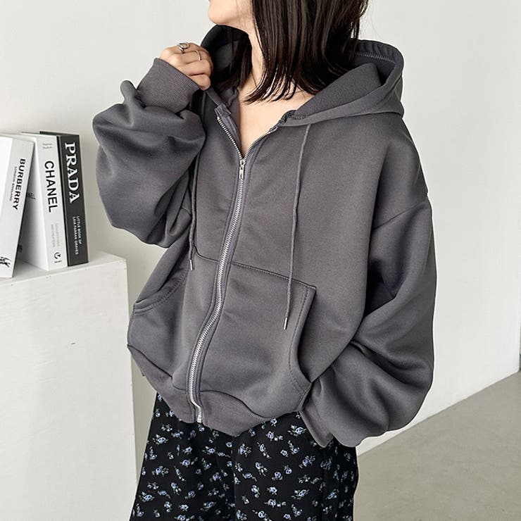 無地裏起毛ジップパーカー | Outfitter lab | 詳細画像7 