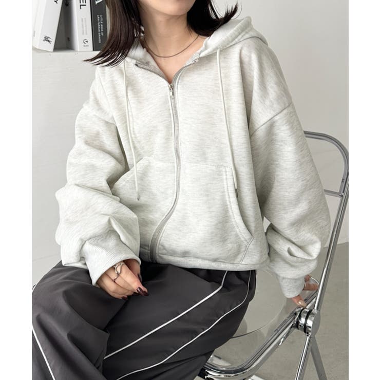 オートミール | 無地裏起毛ジップパーカー | Outfitter lab