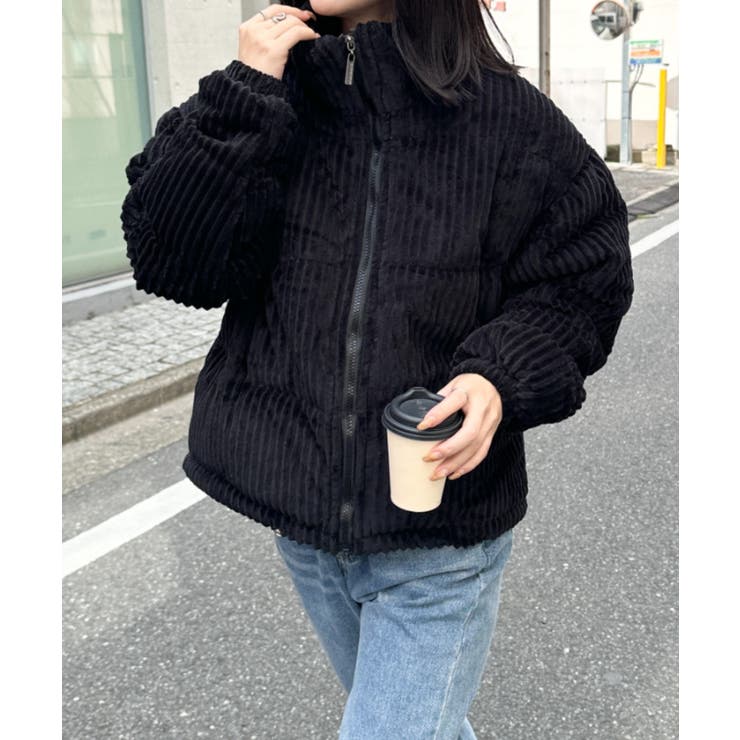 a.f artefact コーデュロイ ダウンジャケット ブラック A.F ARTEFACT HIGH NECK DOWN JACKET / CORDUROY (BLACK)の商品ページ