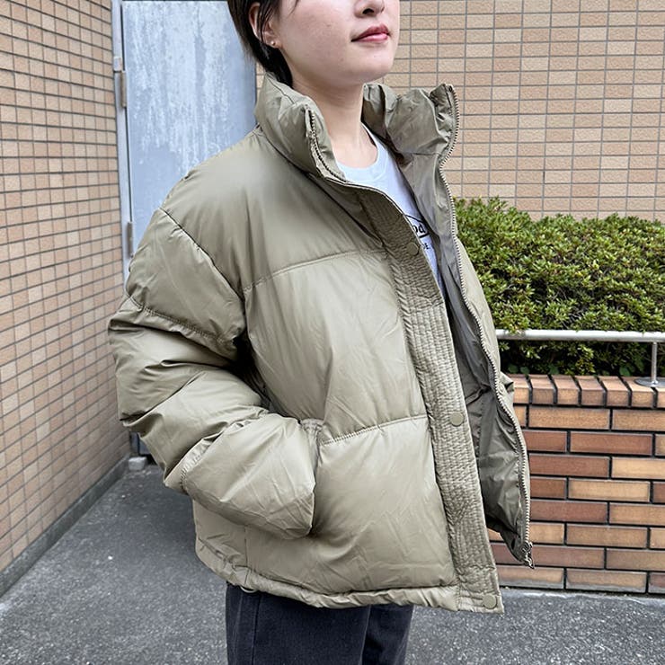 マットショート丈スタンドカラーダウンブルゾン[品番
