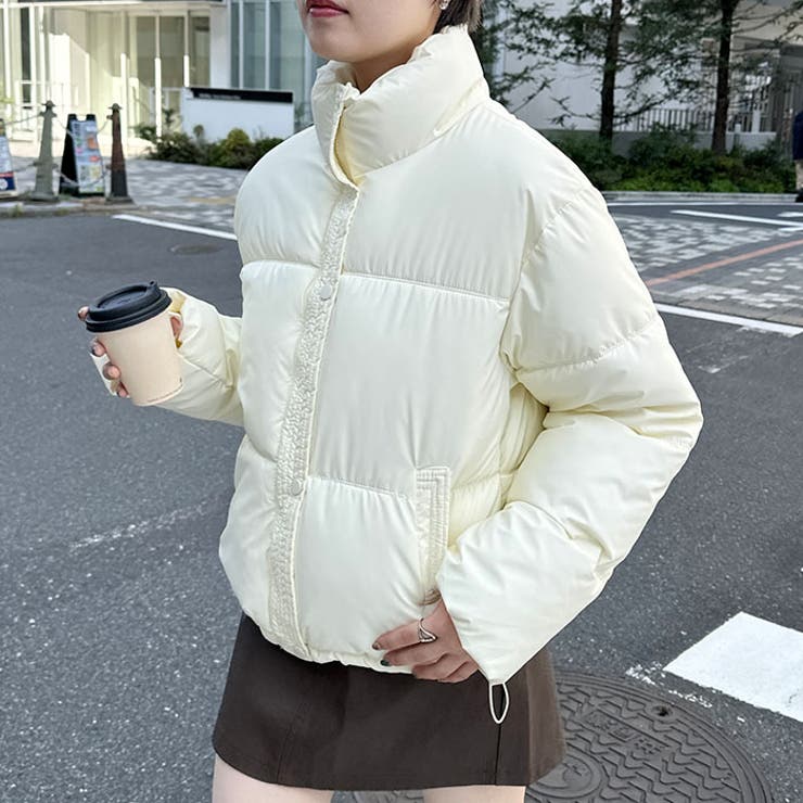 マットショート丈スタンドカラーダウンブルゾン[品番 マットショート丈スタンドカラーダウンブルゾン[品番