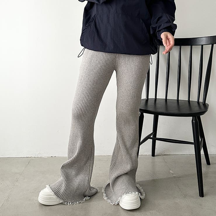フリルレースリブニットパンツ | Outfitter lab | 詳細画像20 