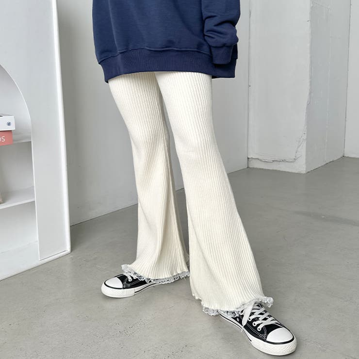 フリルレースリブニットパンツ | Outfitter lab | 詳細画像5 