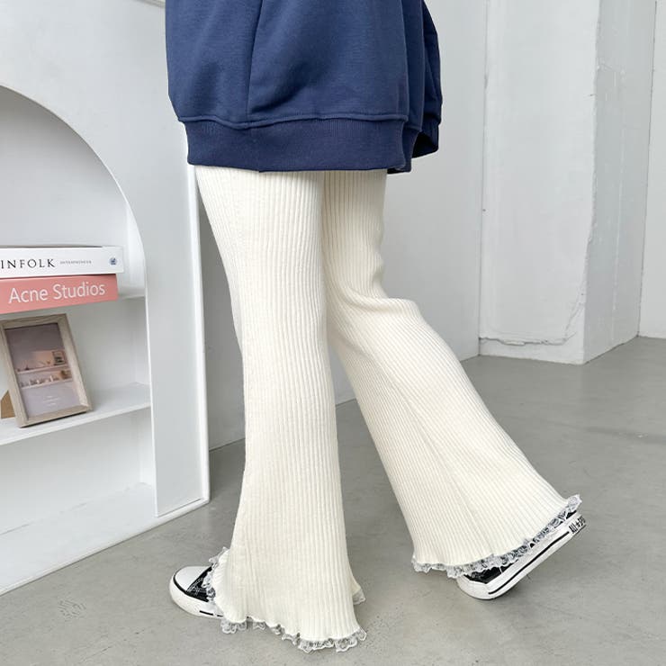フリルレースリブニットパンツ | Outfitter lab | 詳細画像8 