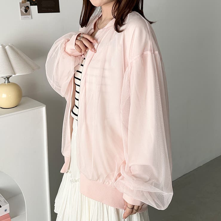 チュールレイヤードブルゾン[品番：OUTW0000288]｜Outfitter lab
