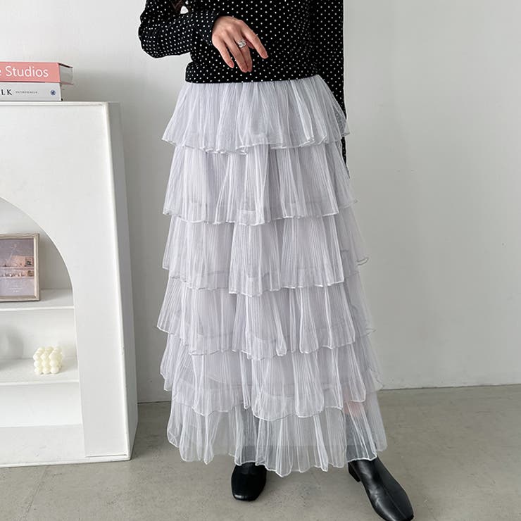 チュールフリルティアードスカート | Outfitter lab | 詳細画像31 