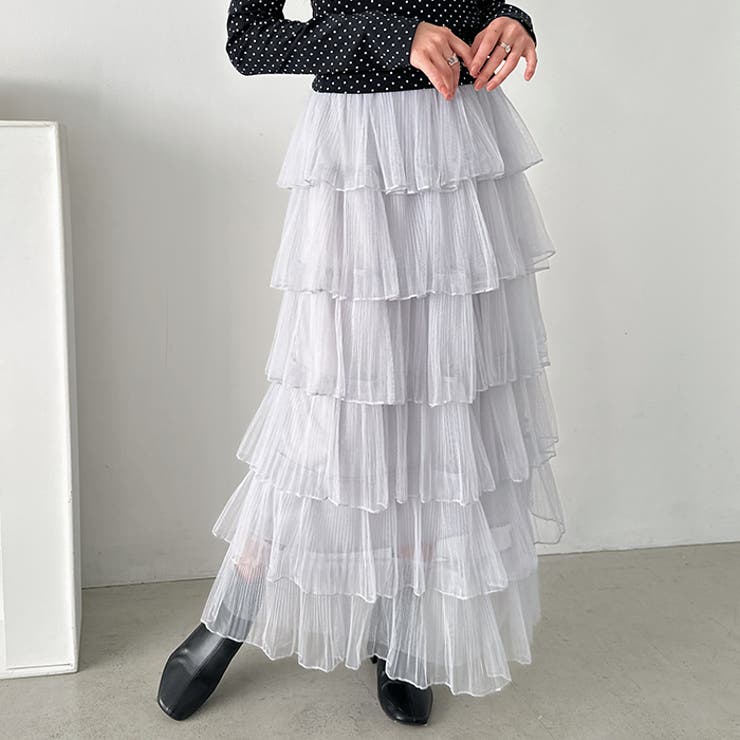 チュールフリルティアードスカート | Outfitter lab | 詳細画像32 