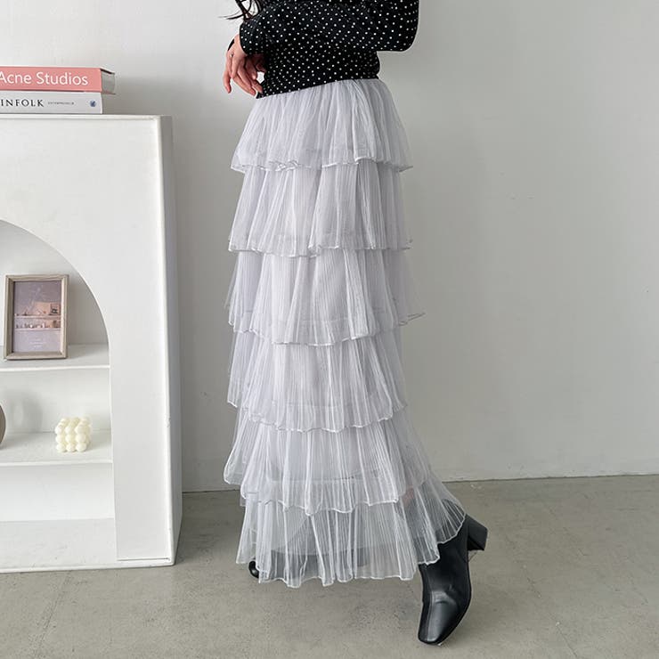 チュールフリルティアードスカート | Outfitter lab | 詳細画像33 