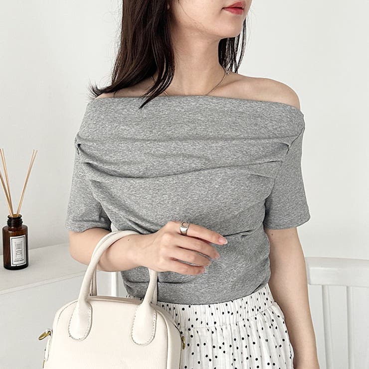 ドレープオフショルダー半袖トップス | Outfitter lab | 詳細画像15 