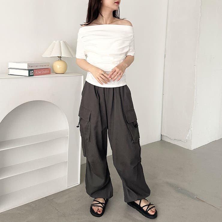 ドレープオフショルダー半袖トップス | Outfitter lab | 詳細画像9 